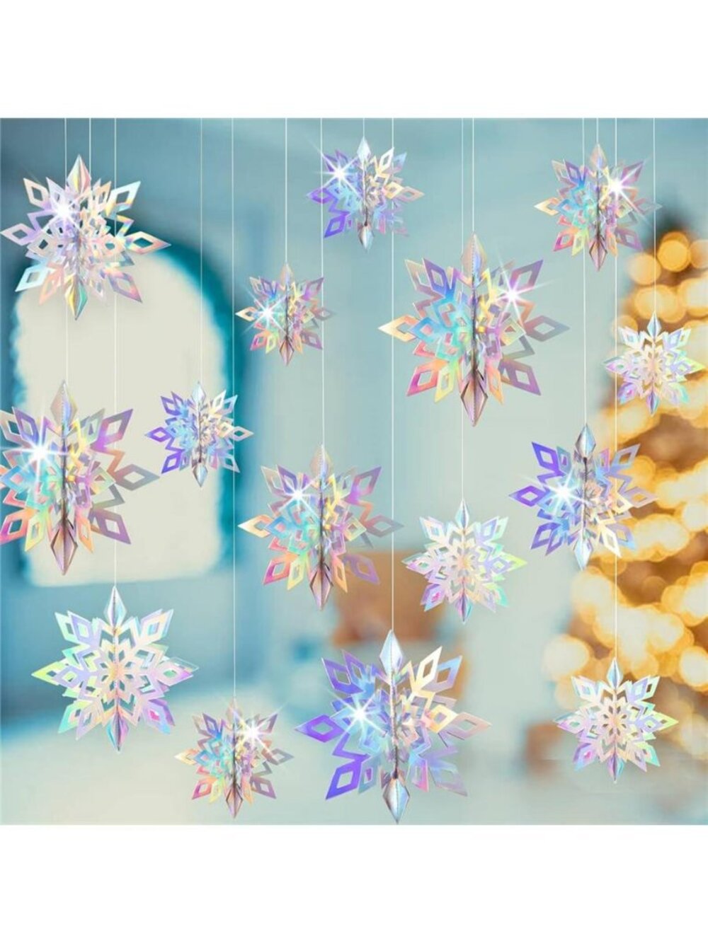 Christmas Hanging Snowflakes for Winter Wonderland Frozen Party Decorations